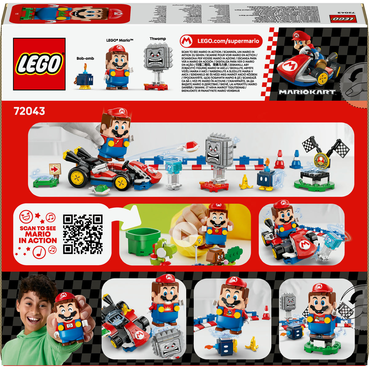 Lego® Super Mario™: Mario Kart™ — Interaktywny® Mario™ i standardowy gokart — 72043