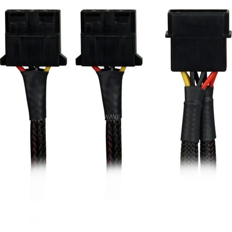 Sharkoon 5.25 4-pin (męski) do 5.25 4-pin (żeński) kabel rozdzielacza zasilania Y (czarny, 6 cali)