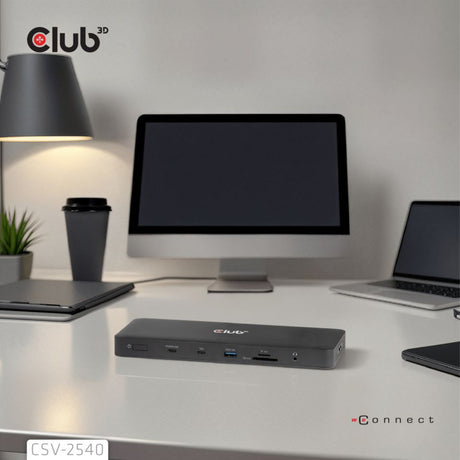 Stacja dokująca z czterema wyświetlaczami Club 3D 14-1 USB-C (czarna)