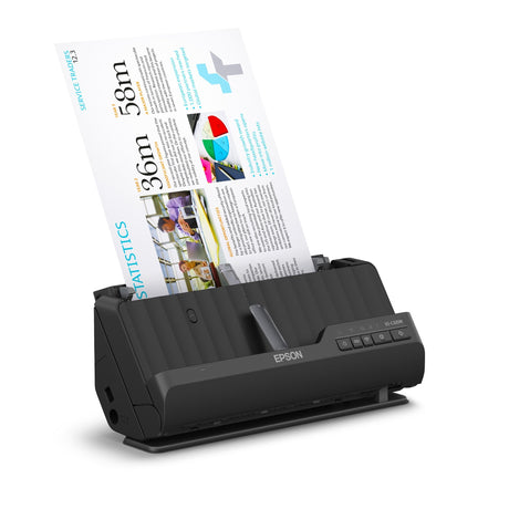 Kompaktowy skaner dokumentów A4 Epson es-c320w z łącznością Wi-Fi i ścieżką U (czarny, a4, a5, a6, b5)