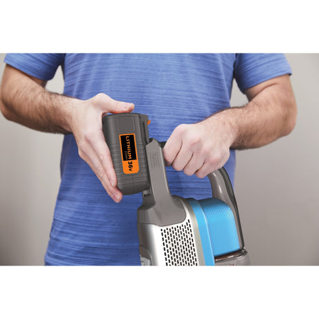 Odkurzacz kijowy Black+decker 36v 4 w 1 (jasnoniebieski szary)