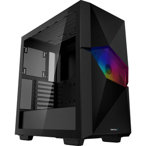 Obudowa midi tower Deepcool Cyclops (czarna | 1x USB-A | 1x USB-C | okienko)