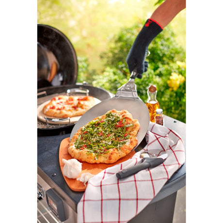 Sztućce do grilla z łopatką do pizzy Weber (stal nierdzewna)