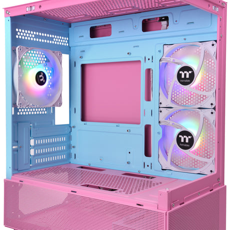 Obudowa mini tower Thermaltake View 170 tg argb (różowy | 2x usb-a | rgb | szkło hartowane)