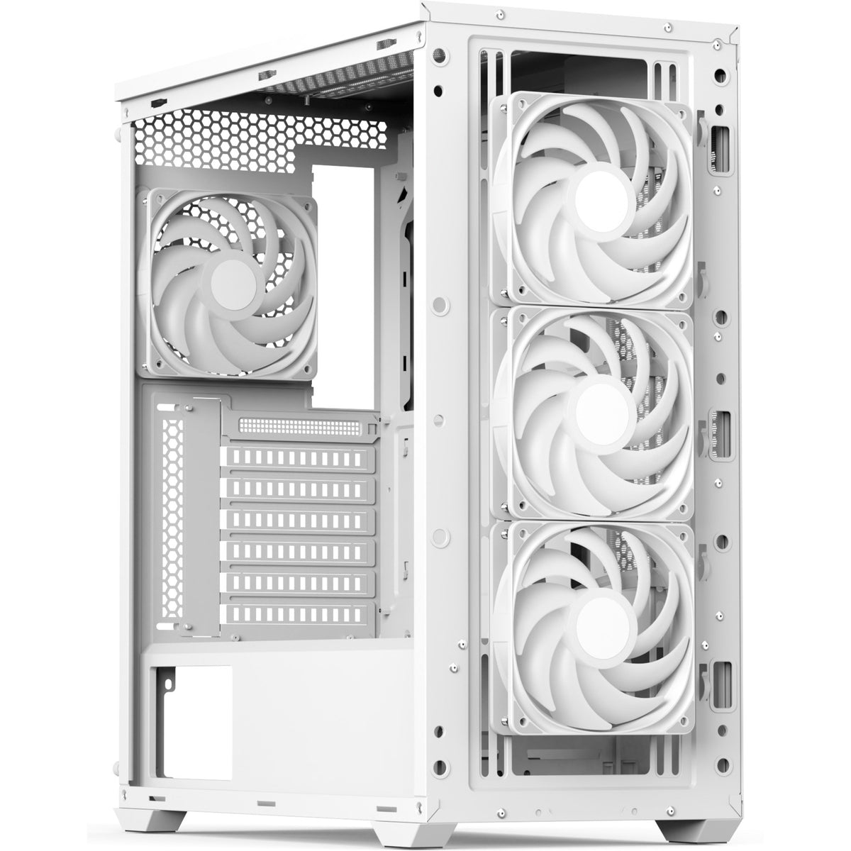 Obudowa midi tower Aerocool b502a (biała | 2x USB-A | 1x USB-C | RGB)