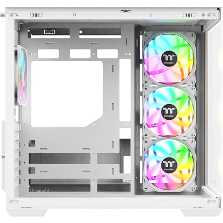 Obudowa Thermaltake View 380 ws argb Snow Midi Tower (biały kolor drewna | 2x USB-A | 1x USB-C | RGB | szkło hartowane)