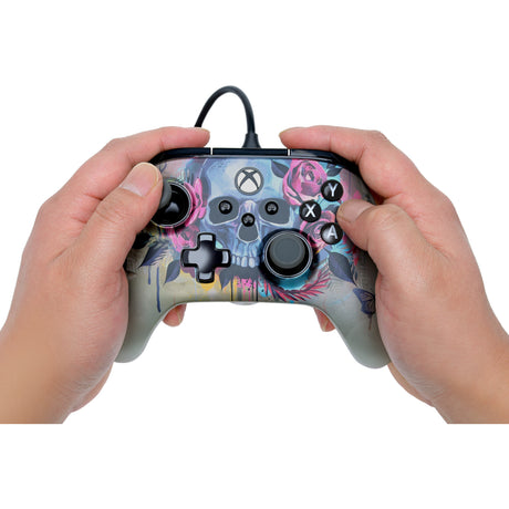 Powera Advantage plus przewodowy kontroler dla Xbox Series x|s - Bloom Gloom (srebrny, Xbox Series x|s, Xbox One, PC)