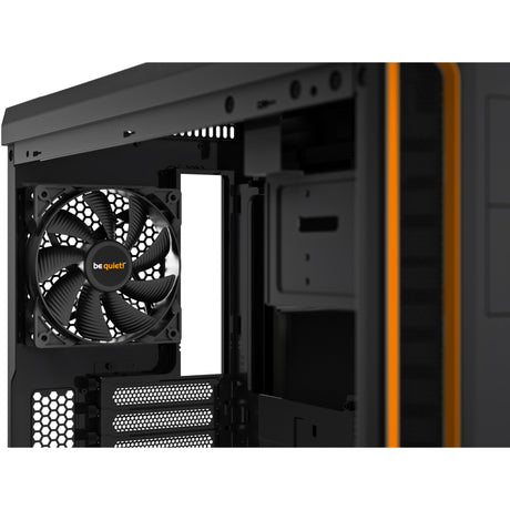 Bądź cicho! obudowa midi tower pure base 600 window (czarno-pomarańczowa | 2x USB-A | szkło hartowane)