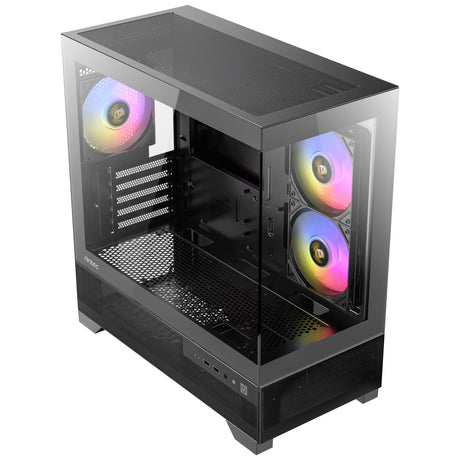 Obudowa mini tower Antec cx500m rgb (czarna | 3x usb-a | szkło hartowane)