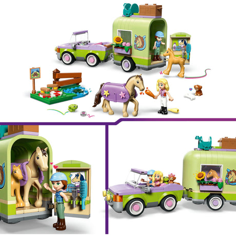 Przyczepka LEGO Friends 42695 z koniem i źrebakiem