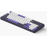 Bezprzewodowa klawiatura mechaniczna Iqunix F97 lavandin (lawendowy, układ amerykański (qwerty), wiśniowy mx cichy czerwony, 96%, diody rgb, możliwość wymiany podczas pracy, pbt, 2,4 GHz | bluetooth 5.1 | usb-c)