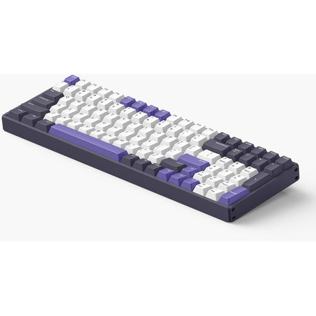 Bezprzewodowa klawiatura mechaniczna Iqunix F97 lavandin (lawendowy, układ amerykański (qwerty), wiśniowy mx cichy czerwony, 96%, diody rgb, możliwość wymiany podczas pracy, pbt, 2,4 GHz | bluetooth 5.1 | usb-c)
