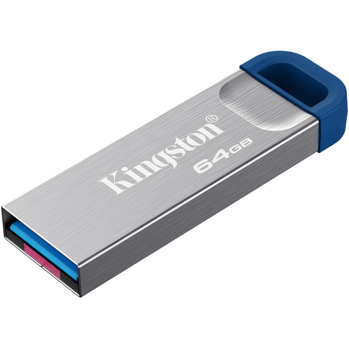 Kingston datatraveler kyson usb flash drive 64 gb usb-stick (zilver blauw, usb-a 3.2 (5 gbit s))