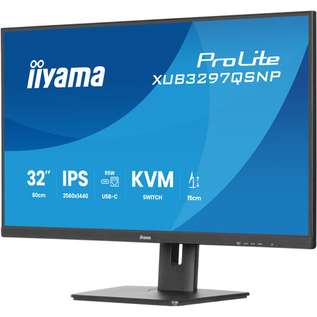 Monitor Iiyama prolite xub3297qsnp-b1 32 (czarny, HDMI, 2x Display Port, 2x USB-A, 2x USB-C, RJ-45)