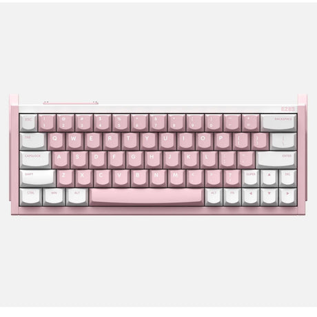 Iqunix ez63 różowy przełącznik magnetyczny do gier na klawiaturze (biały, układ amerykański (qwerty), gateron jade pro, 60%, rgb, klawisze pbt z podwójnym strzałem)