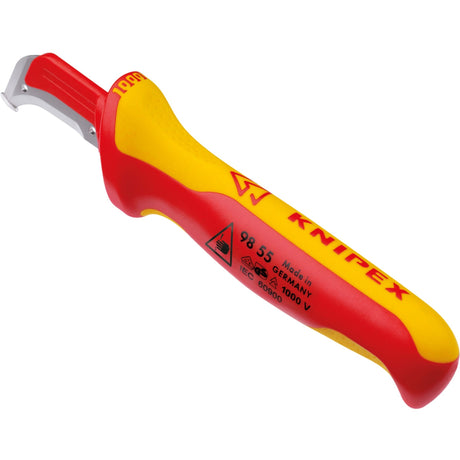 Nóż do demontażu Knipex 9855sb (czerwony żółty, 180 mm)