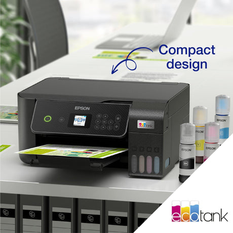 Epson ecotank et-2871 a4 wielofunkcyjna drukarka Wi-Fi ze zbiornikiem atramentu, uniwersalna drukarka atramentowa (czarny, skanowanie, kopiowanie, Wi-Fi, w tym do 3 lat atramentu)