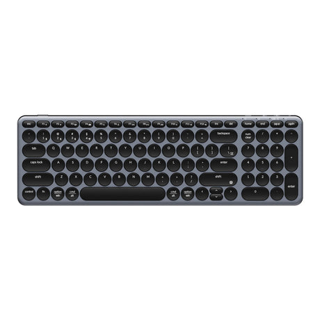 Klawiatura Keychron b4 pro-k1 (szara, układ US (QWERTY), przełączniki nożycowe, 96%, nakładki na klawisze ABS, 2,4 GHz | Bluetooth | USB)