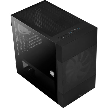 Obudowa mini tower Aerocool atomic v2 (czarna | 2x USB-A | okienko)