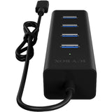 Icy box ib-hub1409-c3 Hub USB (czarny, 4x USB-A 3.2 (5 Gbit s), 1x USB-C 3.2 (5 Gbit s))