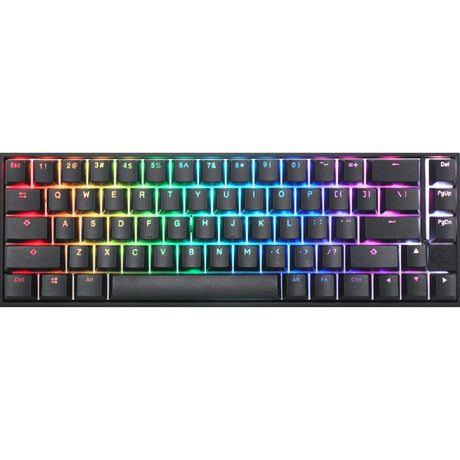 Klawiatura mechaniczna Ducky mecha pro sf rgb (czarna, układ us (qwerty), wiśnia mx cicha czerwona, 65%, diody rgb, pbt double-shot)