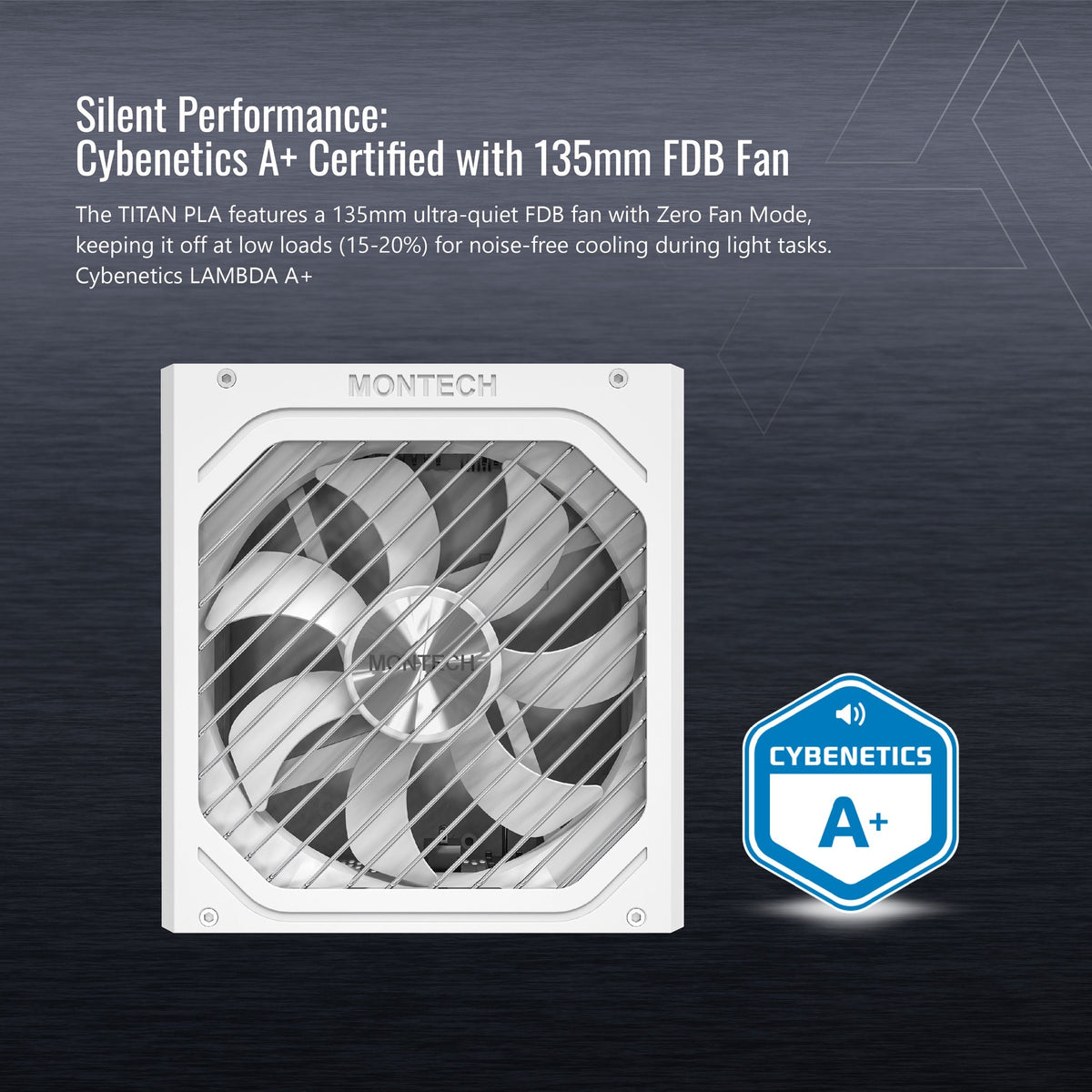 Zasilacz modułowy Montech Titan Pla 1000 W (biały, 2x pcie)