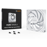 Bądź cicho! szybki wentylator obudowy Pure Wings 3 pwm (biały, 140 x 140 x 25 mm)