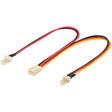 3-pinowy kabel Y Goobay (czarny czerwony, 0,22 m)