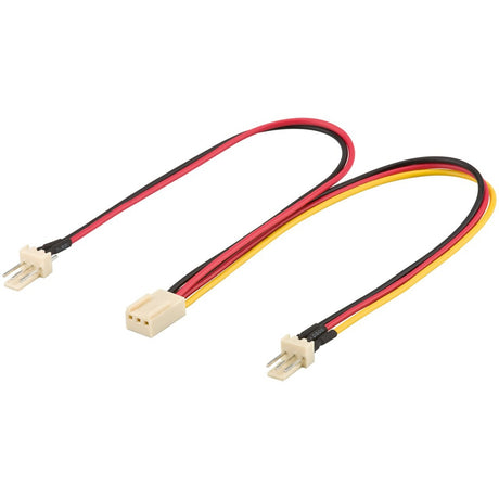 3-pinowy kabel Y Goobay (czarny czerwony, 0,22 m)