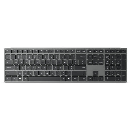 Nowoczesna bezprzewodowa klawiatura Lenovo 700 dla wielu urządzeń - zestaw stacjonarny euro103p (szary, 100%, 2,4 GHz, Bluetooth)