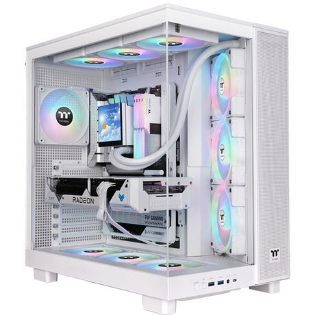 Obudowa Thermaltake View 380 XL TG ARGB Snow Midi Tower (biała | 2x USB-A | 1x USB-C | RGB | Okno)