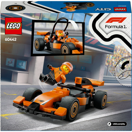 Lego City 60442 Kierowca f1 z samochodem wyścigowym McLaren