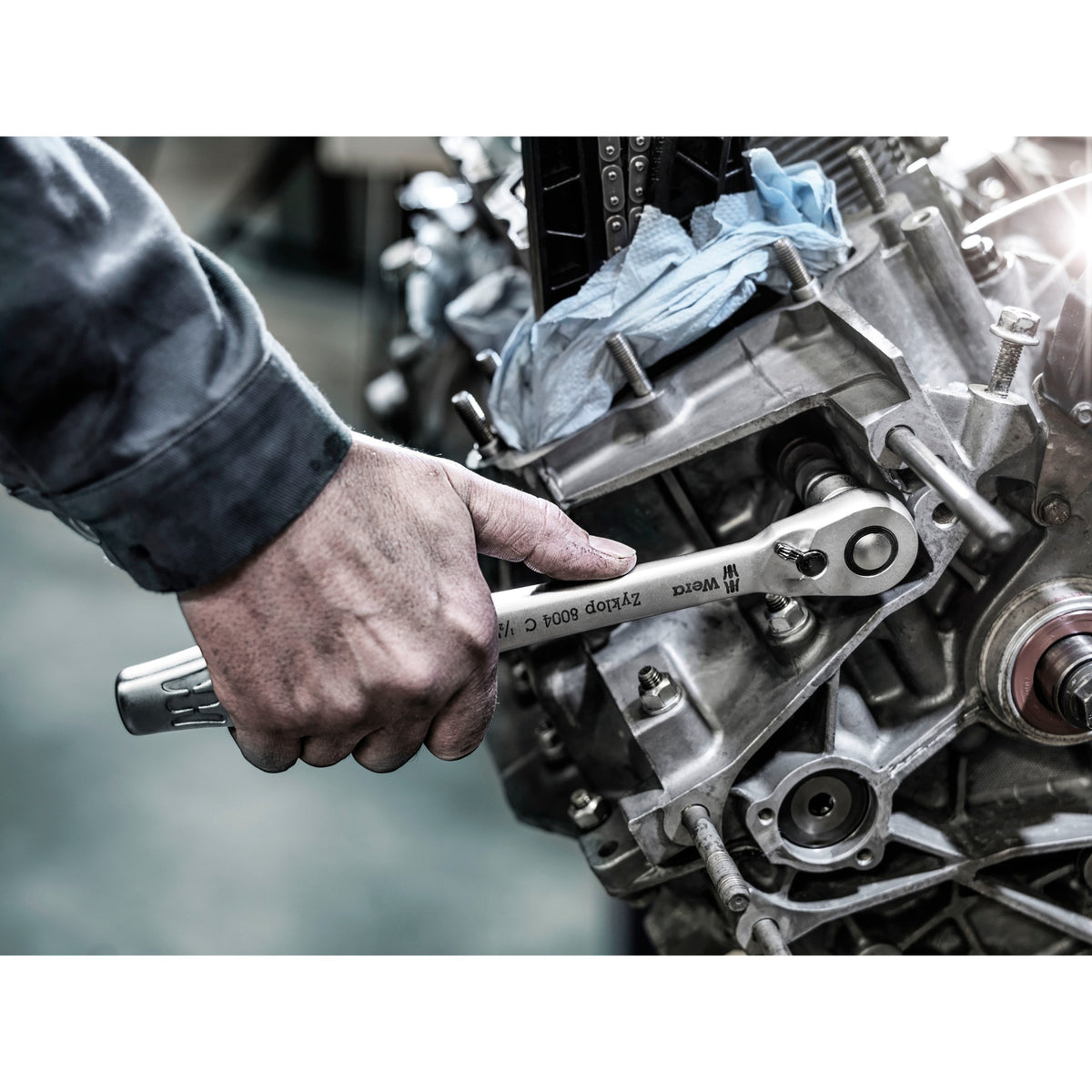 Zestaw narzędzi z grzechotką Zyklop Metal Wera 8100 sc 11 (czarno-zielony, 28-częściowy, dwukierunkowa grzechotka w całości z metalu)