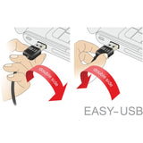 Delock Kabel USB2.0 a 90° > USB micro-B (czarny, 5 metrów)