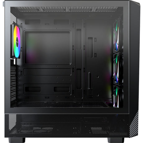 Obudowa midi tower Montech x5 (czarna | 2x USB-A | 1x USB-C | szkło hartowane)