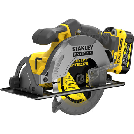 Ręczna piła tarczowa Stanley Fatmax v20 18 V (żółto-czarna, walizka, 2 akumulatory (2,0ah) i ładowarka (4a) w zestawie)