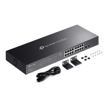 Przełącznik Tp-link Omada SG2218P Jetstream 18-portowy Gigabit Smart Switch (czarny, 16x PoE+, 2x Gigabit SFP)