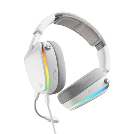Glorious GHS Eternal RGB - stereofoniczny zestaw słuchawkowy do gier RGB nauszny zestaw słuchawkowy do gier (biały, PC, PS5, PS4, Switch, USB-C)