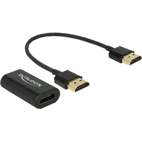 Delock Adapter HDMI A (żeński) > VGA (żeński) (czarny, 0,15 m)