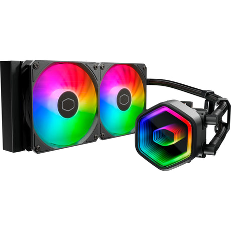 Cooler master masterliquid 240 core ii argb chłodzenie wodne (czarne, 4-pinowe złącze wentylatora pwm)