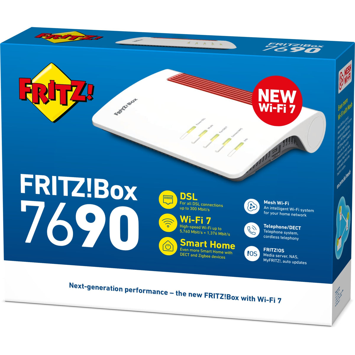 Fritz! box 7690 edycja międzynarodowy router mesh (biały)