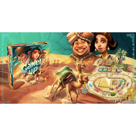 Asmodee Eggertspiele Camel Up - gra planszowa Wyścig wielbłądów - nowe wydanie z palmą 3D