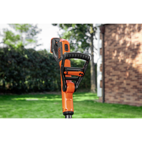 Podkaszarka Black+decker 18 V z 2 ostrzami i akumulatorową podkaszarką do trawy (czarno-pomarańczowa, 25 cm, bateria w zestawie)