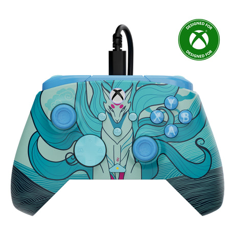 Zaawansowany kontroler przewodowy Turtle Beach Rematch (Blue Kitsune, Xbox Series X|S, Xbox One, PC)