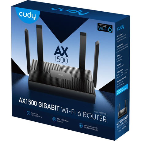 Cudy ax1500 gigabitowy router Wi-Fi 6 (czarny, aplikacja)