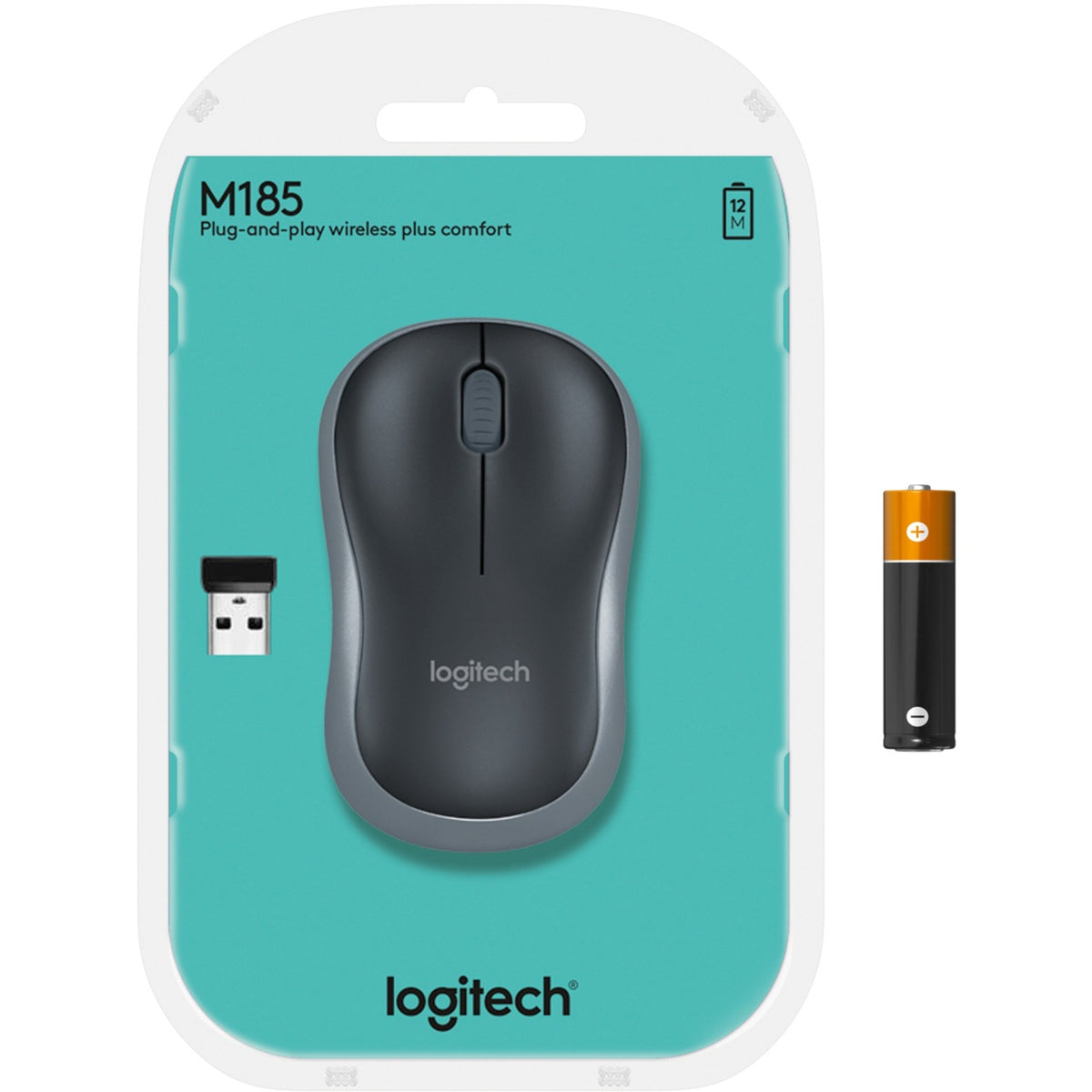 Logitech wireless mouse m185 (blue, retail)