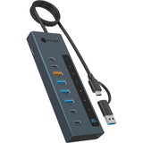 Stacja dokująca Icy Box ib-hub1743-cpd 9 w 1 (niebieska)