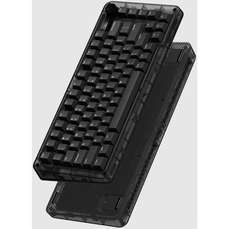 Bezprzewodowa klawiatura mechaniczna Iqunix Zx75 Dark Side (czarna, układ amerykański (QWERTY), brązowy Gateron, 75%, diody RGB, możliwość wymiany podczas pracy, podwójny strzał pbt, 2,4 GHz | bluetooth 5.1 | USB-C)