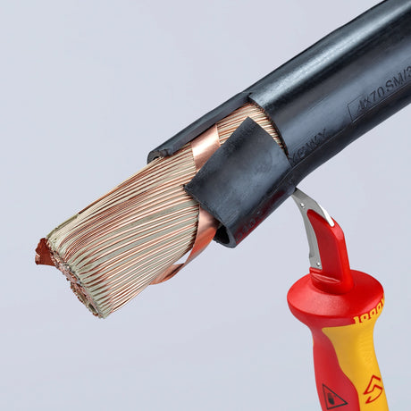 Nóż do demontażu Knipex 9855sb (czerwony żółty, 180 mm)