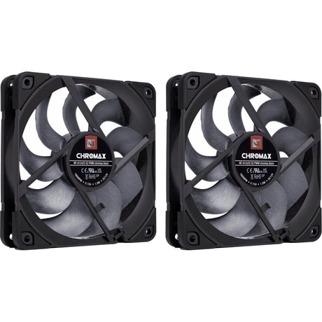 Noctua nf-a12x25 g2 pwm sx2-pp chromax.black case fans (zwart, 2 stuks, 120 x 120 x 25 mm)